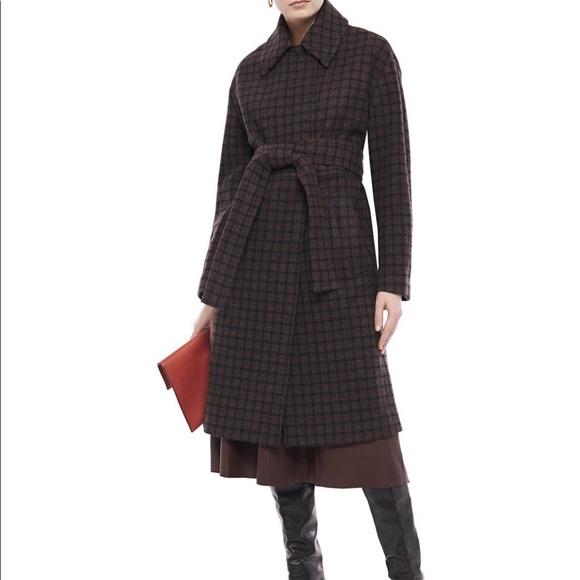 vince check coat